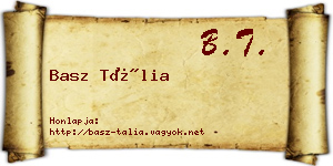 Basz Tália névjegykártya